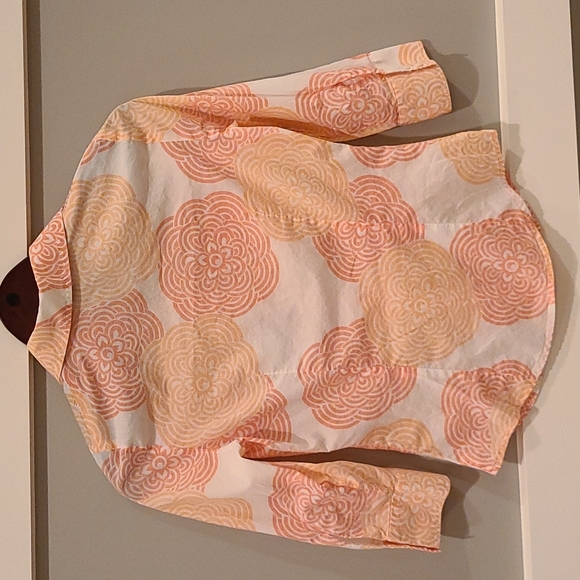 Express Design Studio Shirt / Size XS / Orange Mandala Print - Picture 9 of 10